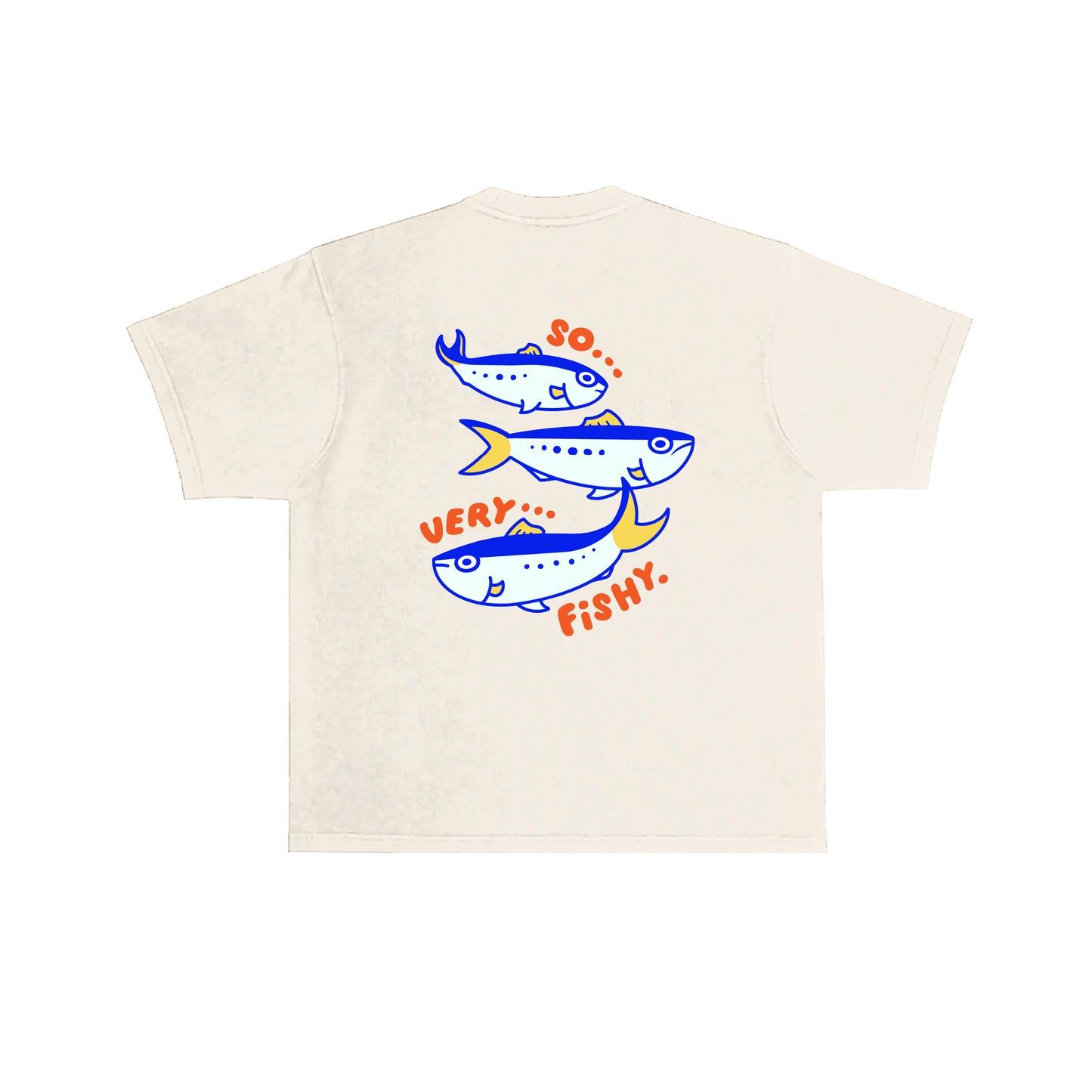 Chunky So Very Fishy Sardines T-Shirt - Cream