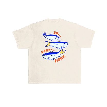 Chunky So Very Fishy Sardines T-Shirt - Cream