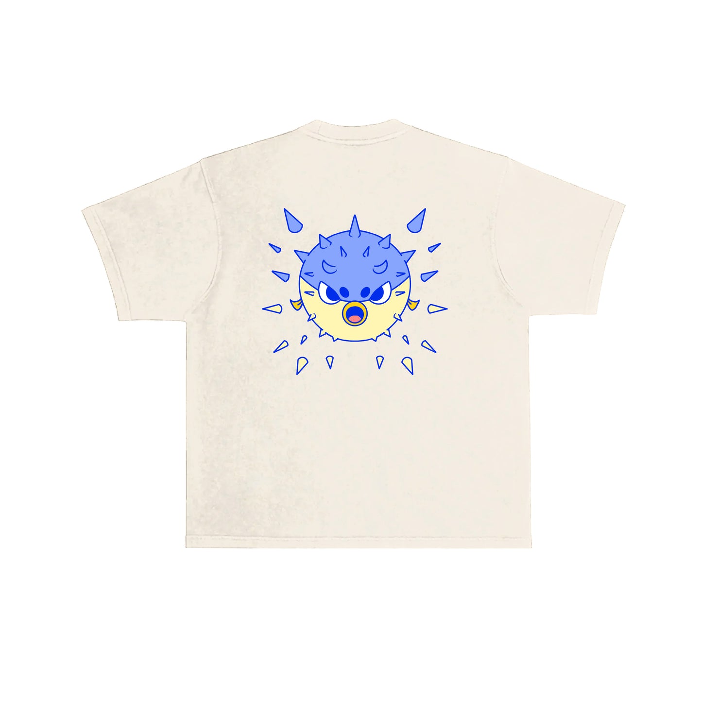 Chunky Blow Up Fish T-Shirt - Cream
