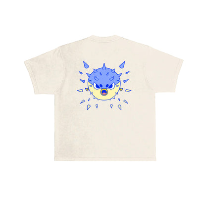 Chunky Blow Up Fish T-Shirt - Cream