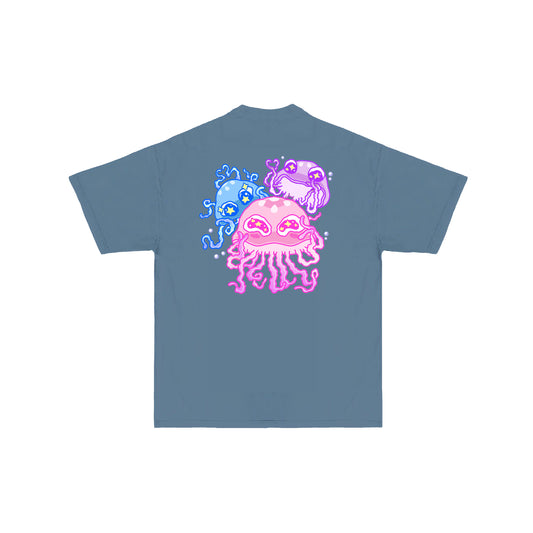 Chunky Jellyous of Us Jelly Fish T-Shirt - Denim Blue