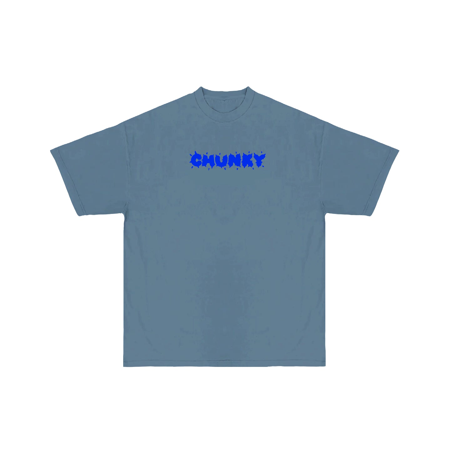 Chunky Blow Up Fish T-Shirt - Denim Blue