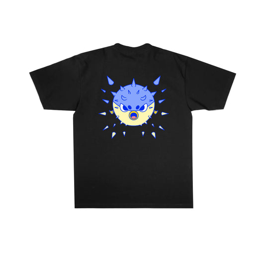 Chunky Blow Up Fish T-Shirt - Black