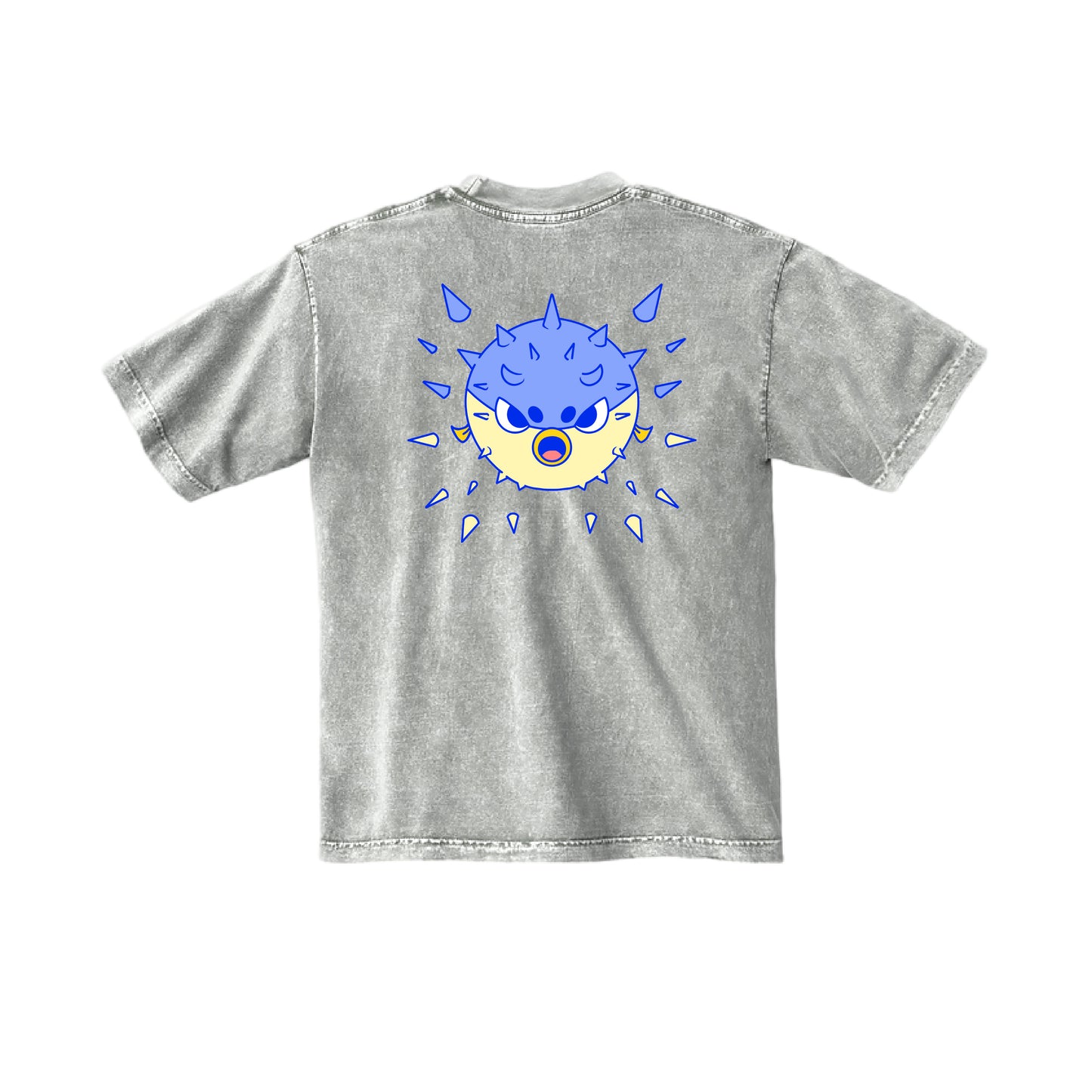 Chunky Blow Up Fish T-Shirt - Fog