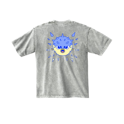 Chunky Blow Up Fish T-Shirt - Fog