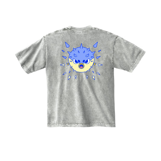 Chunky Blow Up Fish T-Shirt - Fog