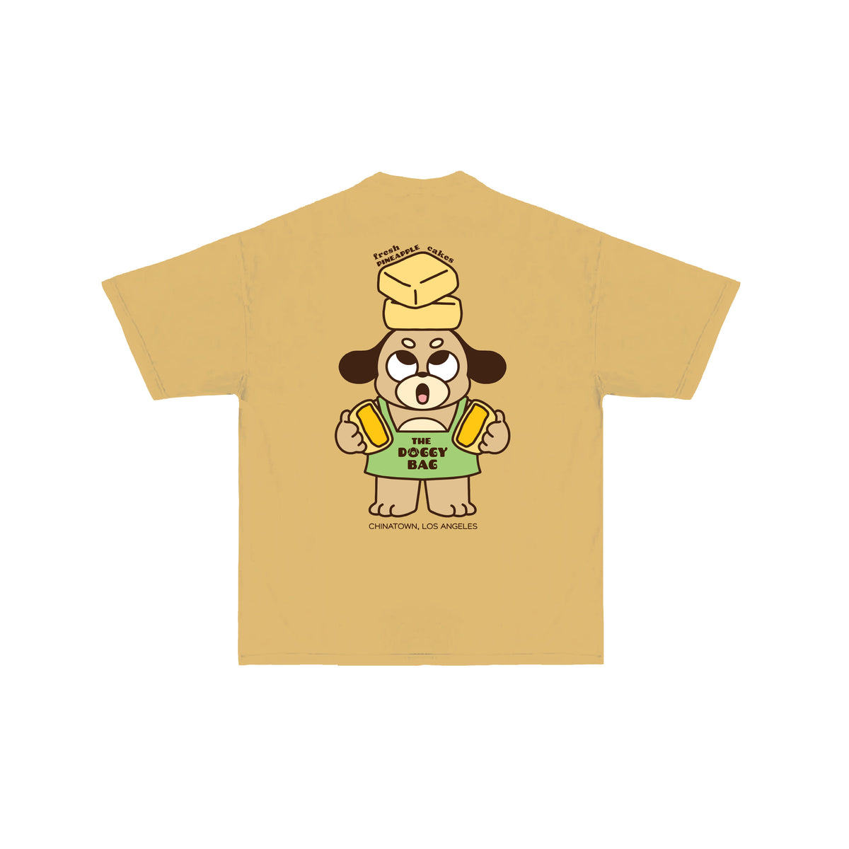 The Doggy Bag Pineapple Cake T-Shirt - Mustard