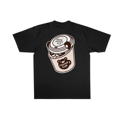 Chunky Coffee Cub T-Shirt - Black