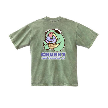 Chunky Ice Cream Frog T-Shirt - Matcha