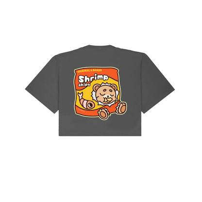 Chunky Chip Bear Cropped T-Shirt - Shadow
