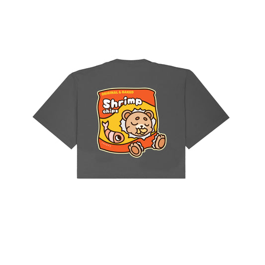 Chunky Chip Bear Cropped T-Shirt - Shadow