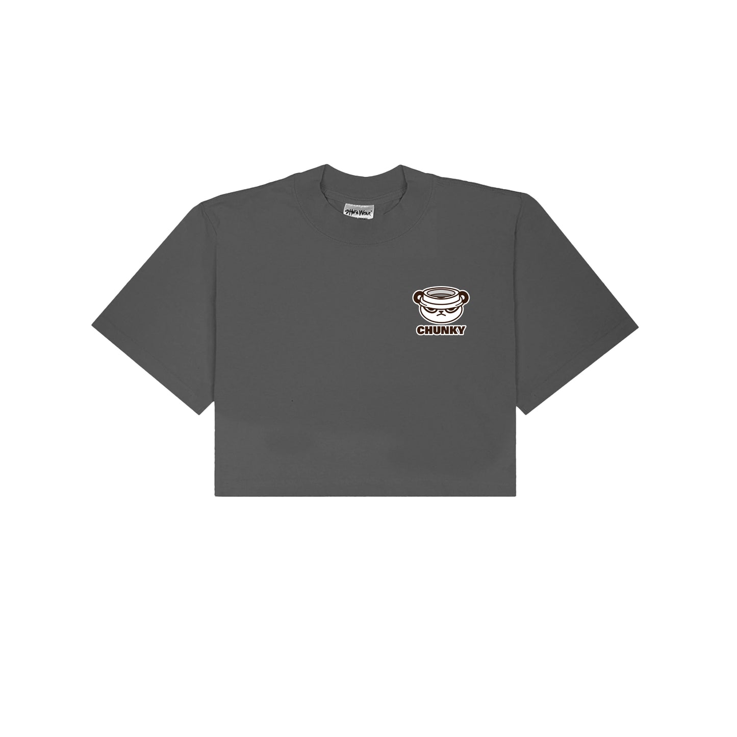 Chunky Coffee Cub Cropped T-Shirt - Shadow