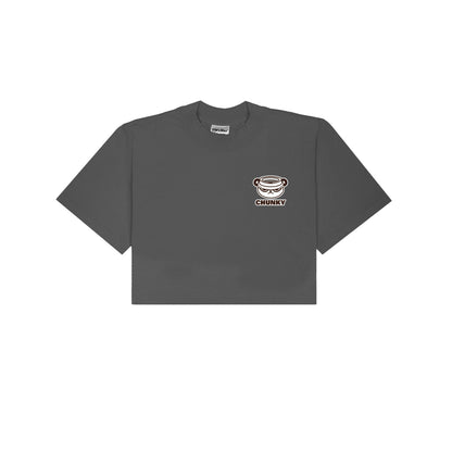 Chunky Coffee Cub Cropped T-Shirt - Shadow