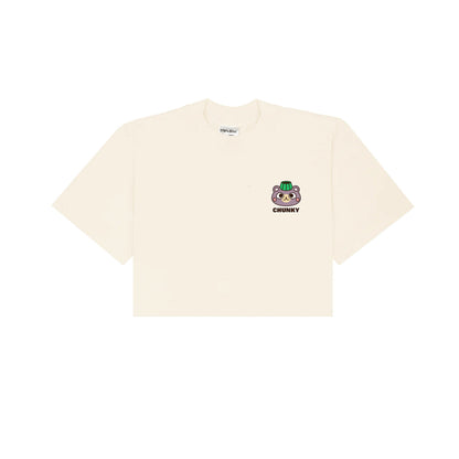 Chunky Jelly Bear Cropped T-Shirt - Cream