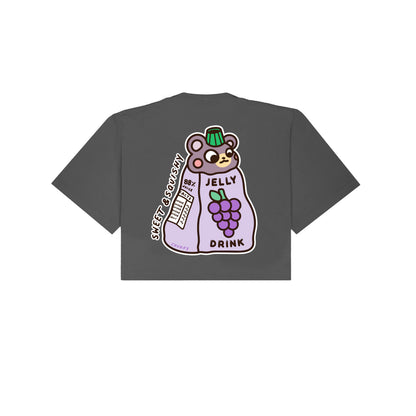 Chunky Jelly Bear Cropped T-Shirt - Shadow