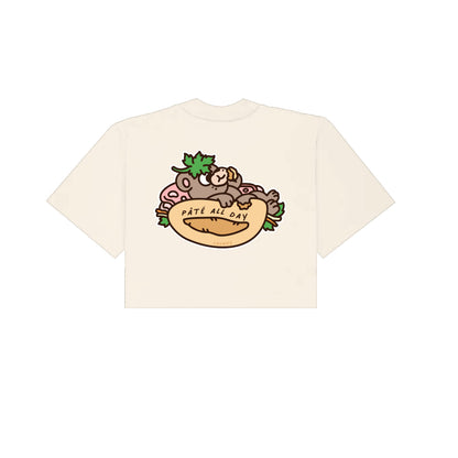 Chunky Pâté Bear Cropped T-Shirt - Cream