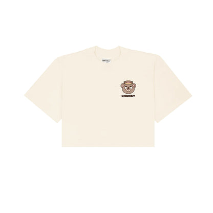 Chunky Pâté Bear Cropped T-Shirt - Cream