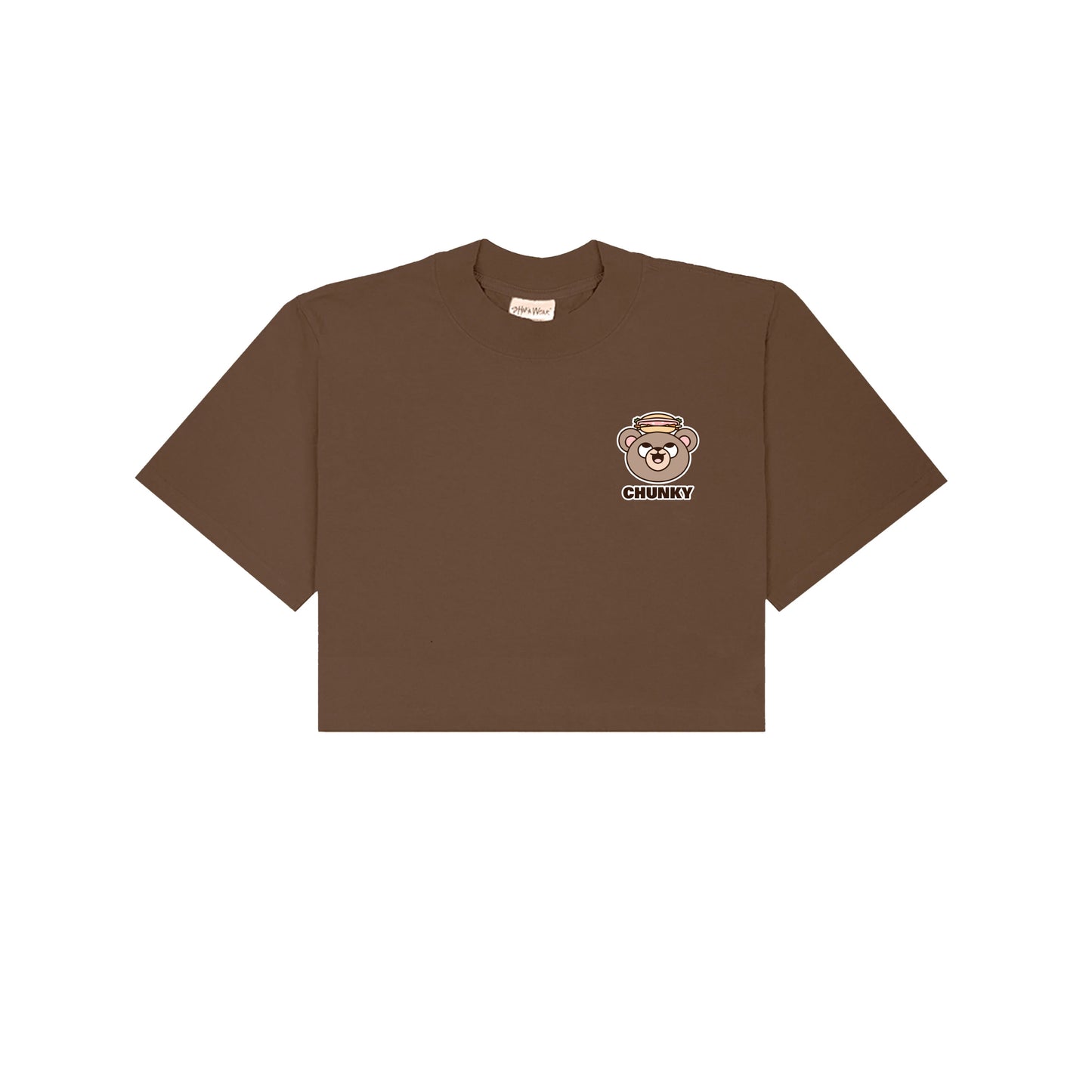 Chunky Pâté Bear Cropped T-Shirt - Brown