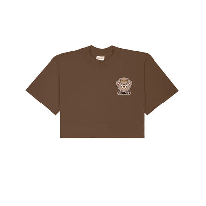 Chunky Pâté Bear Cropped T-Shirt - Brown