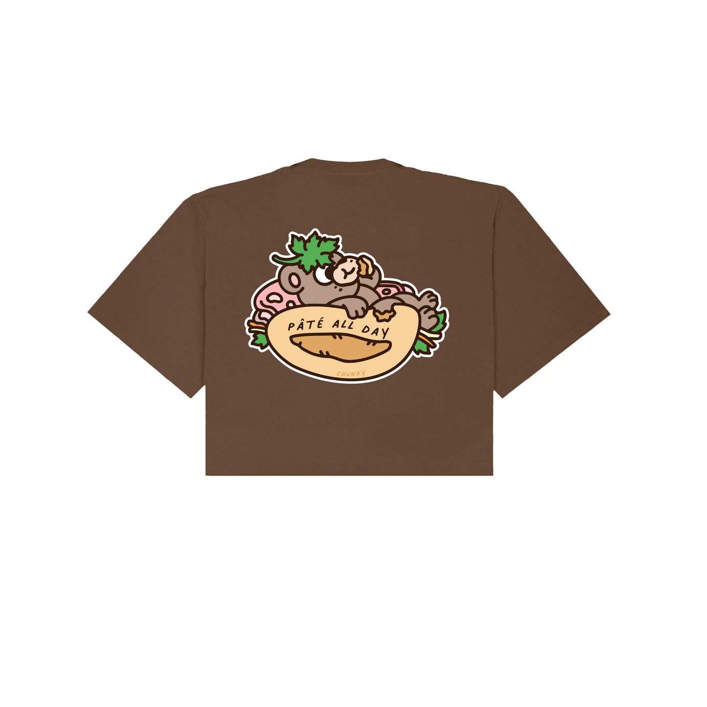 Chunky Pâté Bear Cropped T-Shirt - Brown