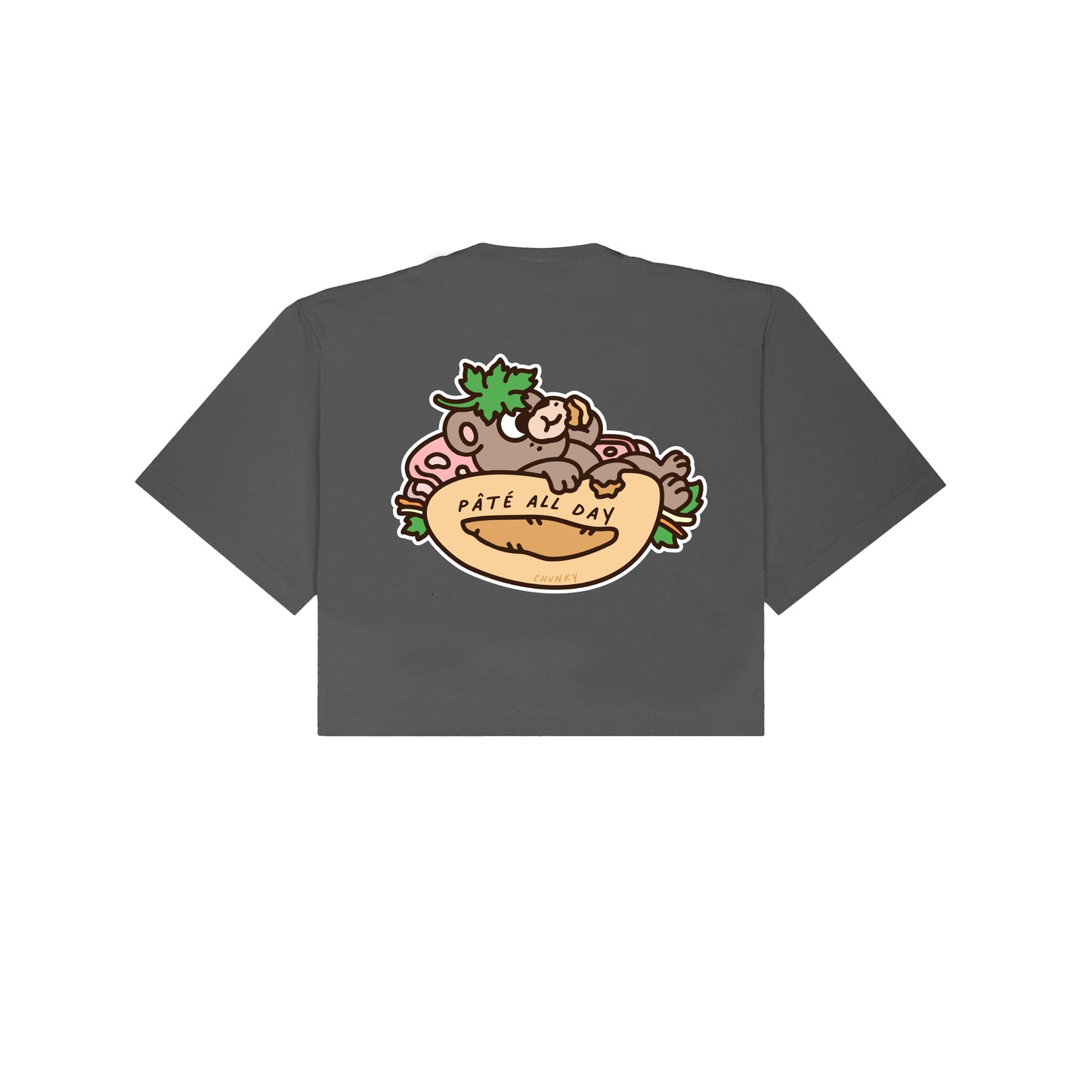 Chunky Pâté Bear Cropped T-Shirt - Shadow