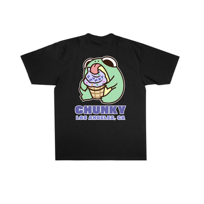 Chunky Ice Cream Frog T-Shirt - Black
