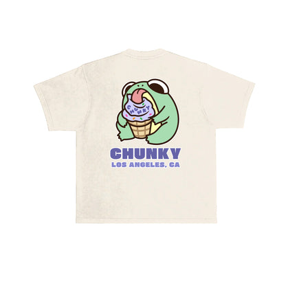 Chunky Ice Cream Frog T-Shirt - Cream