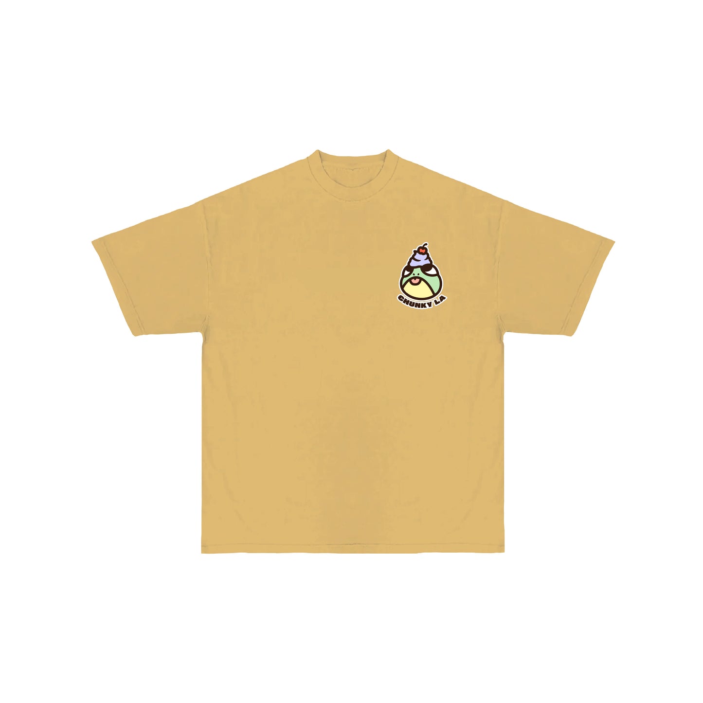 Chunky Ice Cream Frog T-Shirt - Mustard Yellow
