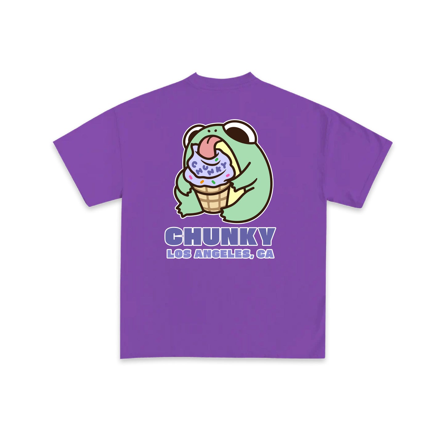 Chunky Ice Cream Frog T-Shirt - Purple