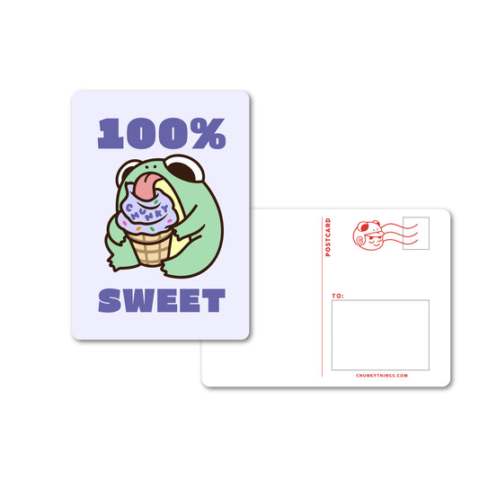 Chunky Ice Cream Frog Postcard