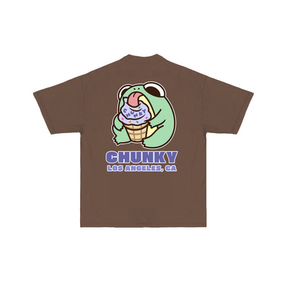 Chunky Ice Cream Frog T-Shirt - Brown