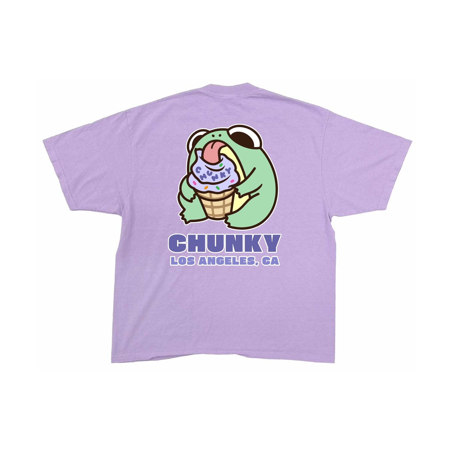 Chunky Ice Cream Frog T-Shirt - Lavender