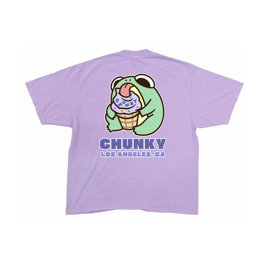 Chunky Ice Cream Frog T-Shirt - Lavender