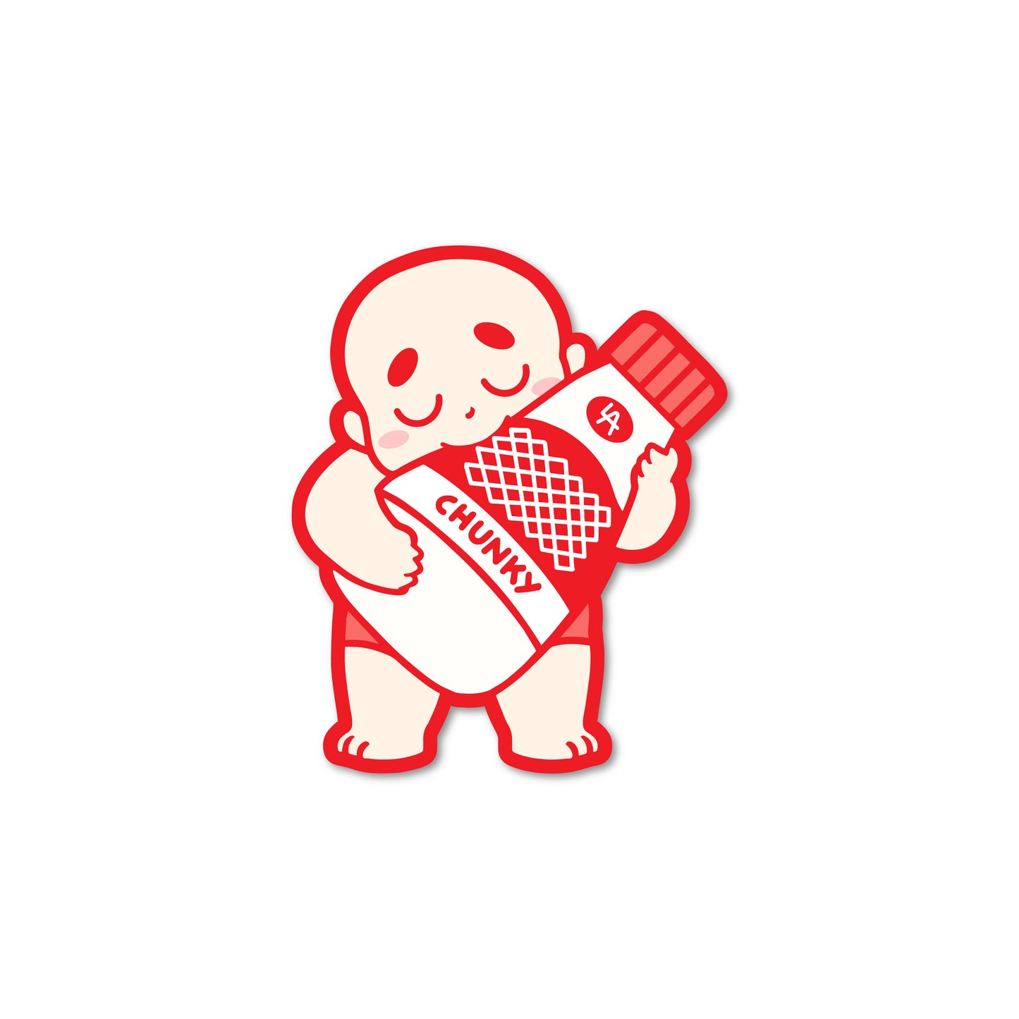 Chunky Baby Loves Kewpie Sticker