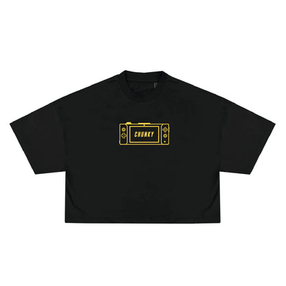 Good Game Chunky Boy Cropped T-Shirt - Black