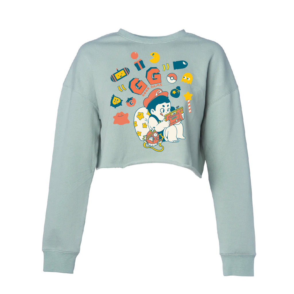 Good Game Boy Cropped Sweater - Sage