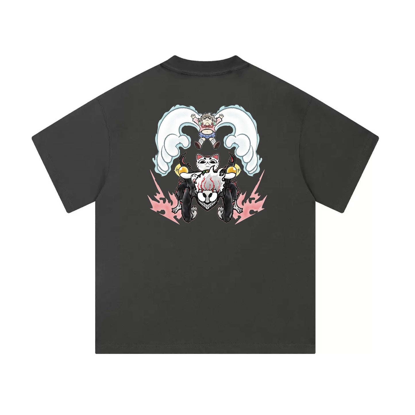 Chunkyween Dandan Mid-Cropped T-Shirt - Dark Grey
