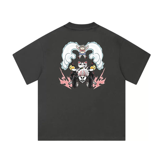 Chunkyween Dandan Mid-Cropped T-Shirt - Dark Grey