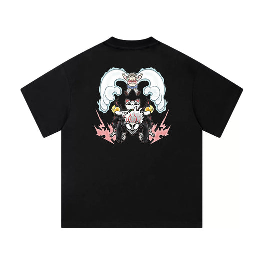 Chunkyween Dandan Mid-Cropped T-Shirt - Black