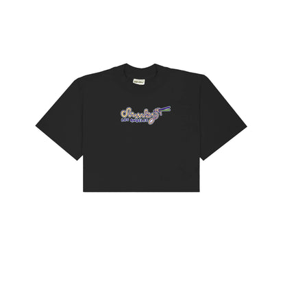 Chunkyween Haunted Noodles Cropped T-Shirt - Black