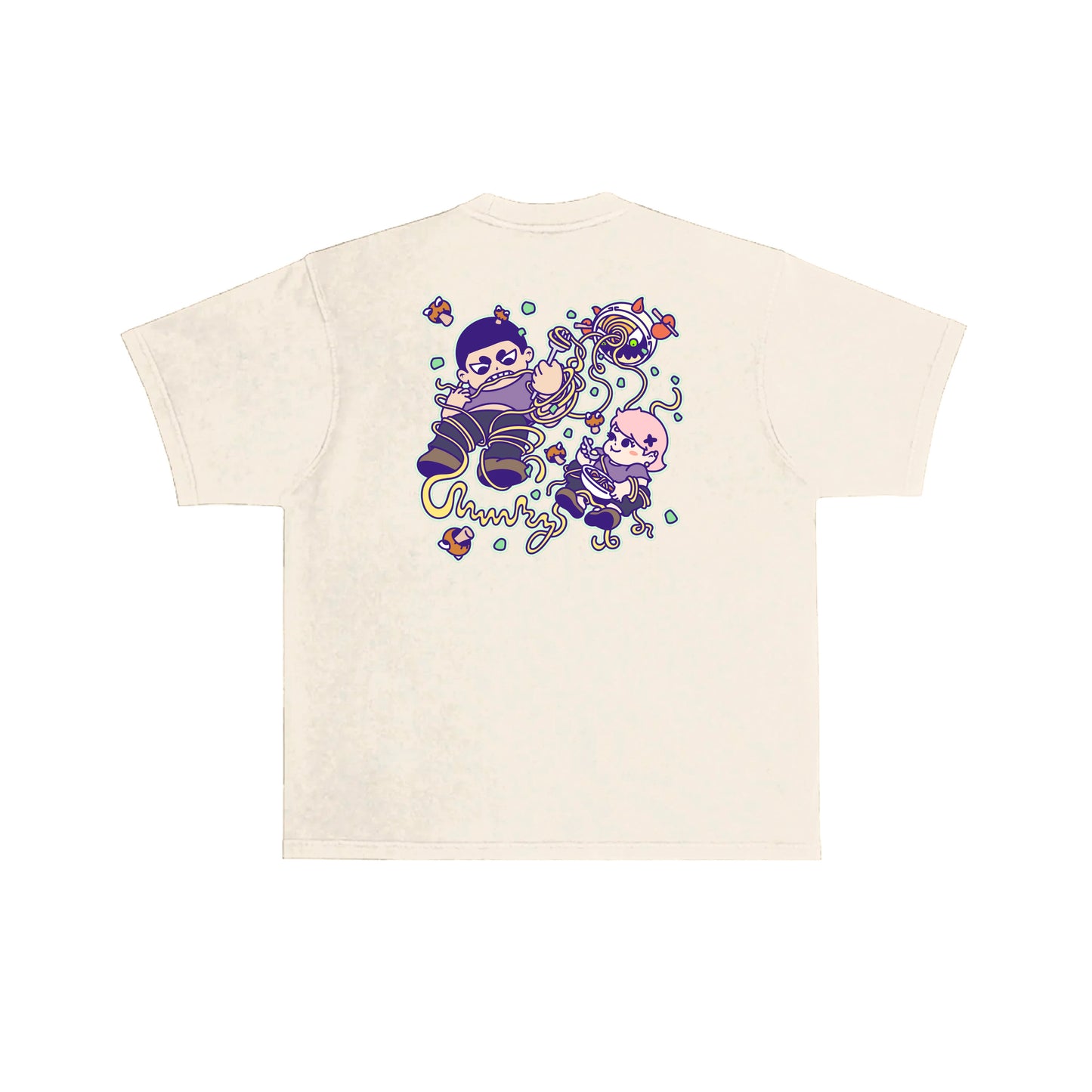 Chunkyween Haunted Noodles T-Shirt - Cream
