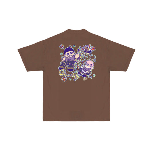 Chunkyween Haunted Noodles T-Shirt - Brown