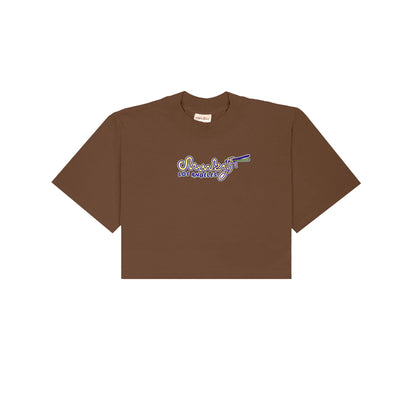 Chunkyween Haunted Noodles Cropped T-Shirt - Brown