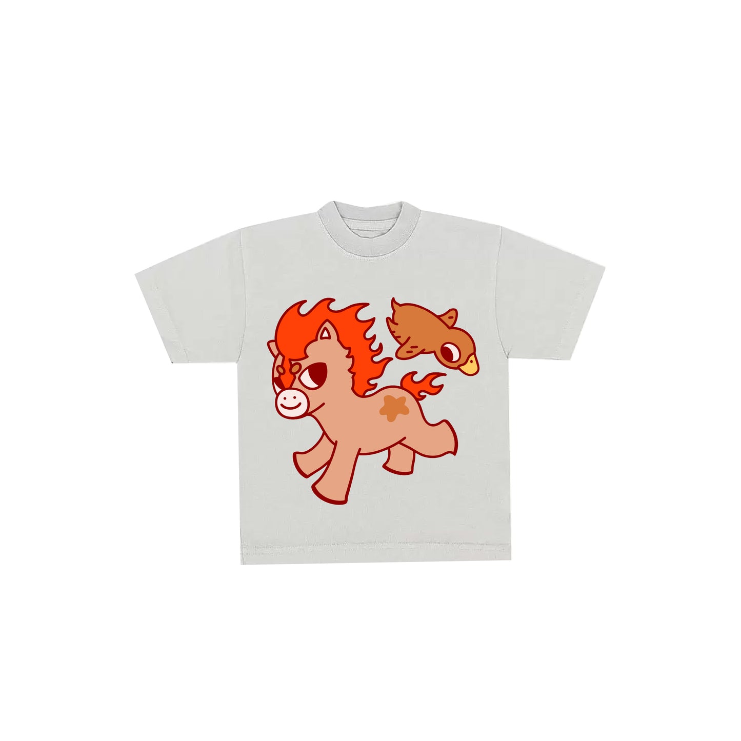 Chunky Horse and Duck Ya Kids T-Shirt - Cement