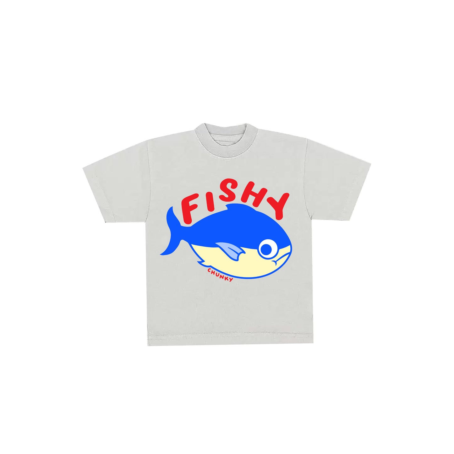 Chunky Fishy Kids T-Shirt - Cement