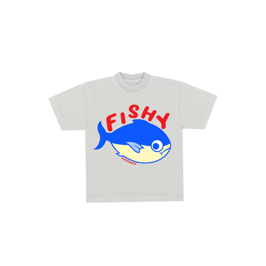 Chunky Fishy Kids T-Shirt - Cement