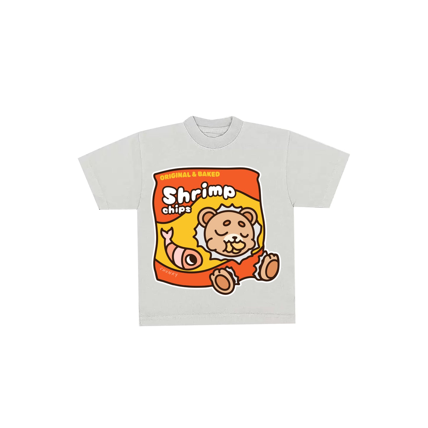 Chunky Chip Bear Kids T-Shirt - Cement