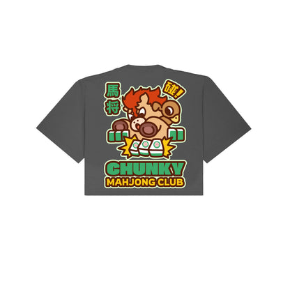 Chunky Ma Jong Mahjong Club Cropped T-Shirt - Shadow