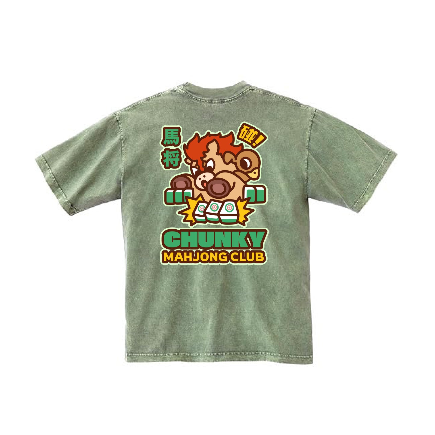 Chunky Ma Jong Mahjong Club T-Shirt - Matcha