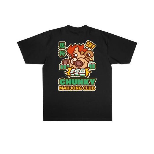Chunky Ma-Jont Mahjong Club T-Shirt -  Black